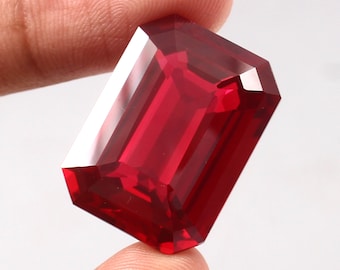 AAA Flawless Blood Red Mozambique Ruby Loose Radiant Cut Gemstone, Excellent Quality Ruby Ring And Fine Jewelry Making Gemstone Cut 20x15 MM