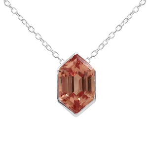 AAA Ceylon Padparadscha Sapphire Fancy Charm Pendant, 15x9 MM Sapphire Fancy Gemstone Cut Pendant For Her Birthday Day Valentine Gift