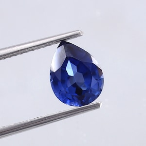AAA 9x7 MM Flawless Ceylon Blue Sapphire Loose Pear Gemstone Cut, Fine Quality Sapphire Excellent Ring & High Jewelry Making Gemstone Cut