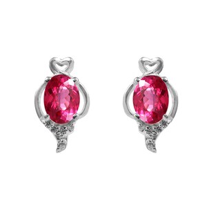 7x5 MM Flawless Ceylon Pink Sapphire Oval Cut Gemstone stud, Handmade Silver Dangles,925 Sterling Silver Dangle Valentine Gift Gift for her