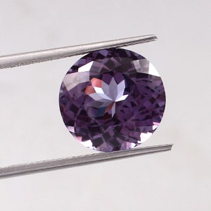 Alexandrita brasileira AAA impecável, lapidação redonda solta, anel de alexandrita de 13 x 13 mm e joia da moda, lapidação redonda de pedra preciosa