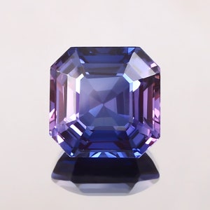 AAA Flawless Colorshift Ceylon Purple Sapphire Asscher Cut Loose Gemstone, 11x11 MM Top Quality Sapphire Jewelry & Ring Making Gemstone Cut