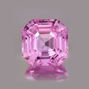 12x12 MM Flawless Ceylon Pink Sapphire Loose Asscher Gemstone Cut, Loose Sapphire Gemstone Excellent Quality Jewelry Making Tool&Ring Raw