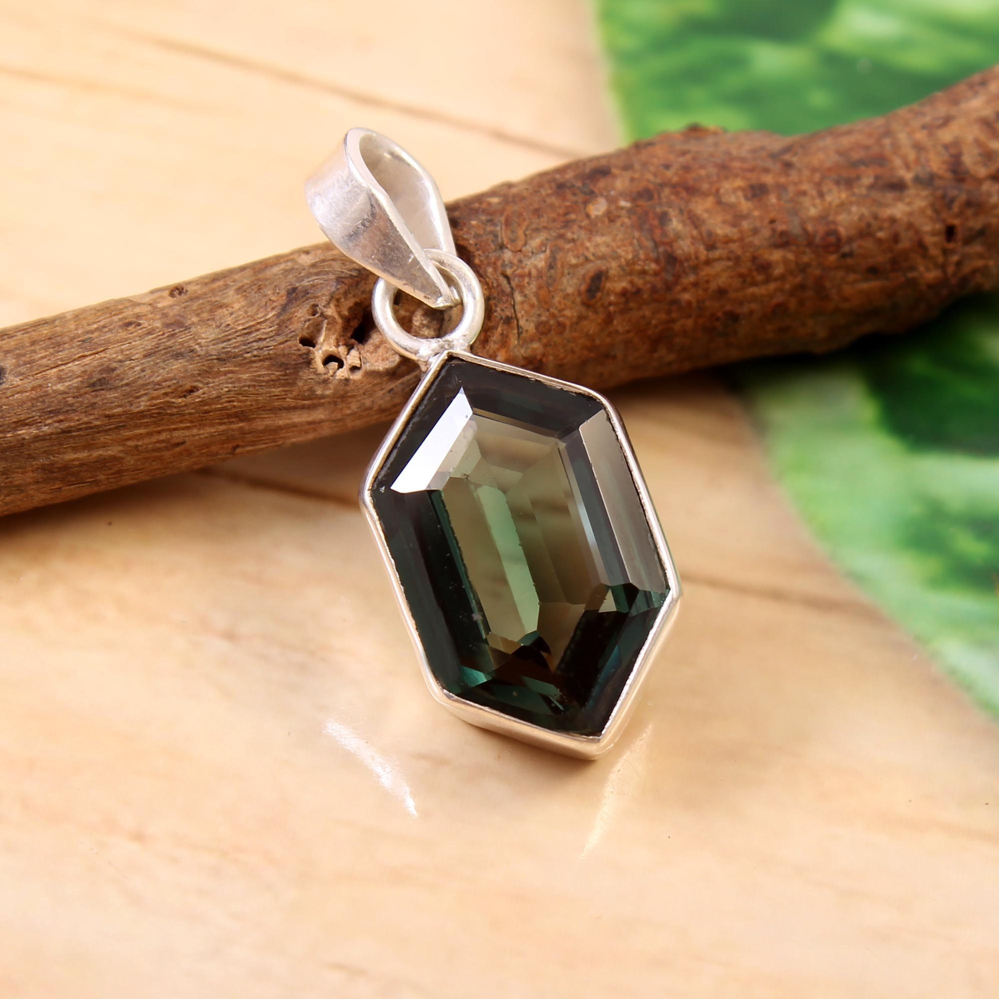 Natural Green Pariba Tourmaline Pendant Gemstone Pendant 925 Sterling Silver Handmade Pendant Valentine Gift, Birthday Gift , Mom Gift