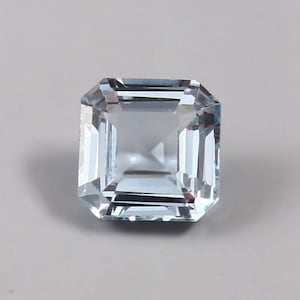 AAA Flawless Sky Blue Aquamarine Asscher Cut Loose Gemstone, 4.30 Ct Excellent Octagon Cut Stone Fashion Jewelry Making Cut 10x10 MM