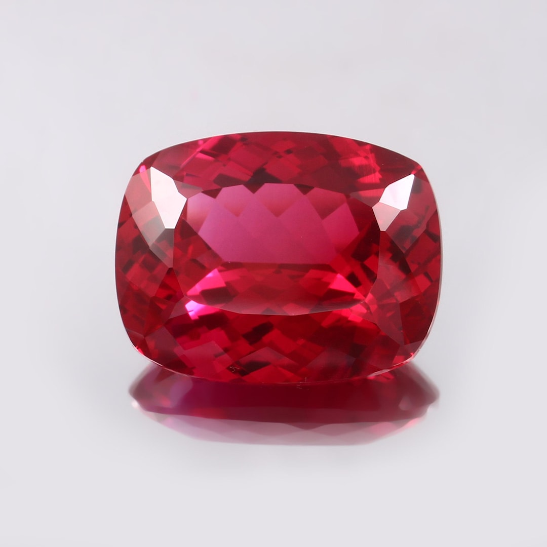 Famous Blood Red Ruby AAA 63.30 CT Flawless Mozambique Blood Red Ruby Cushion Loose Gemstone ...