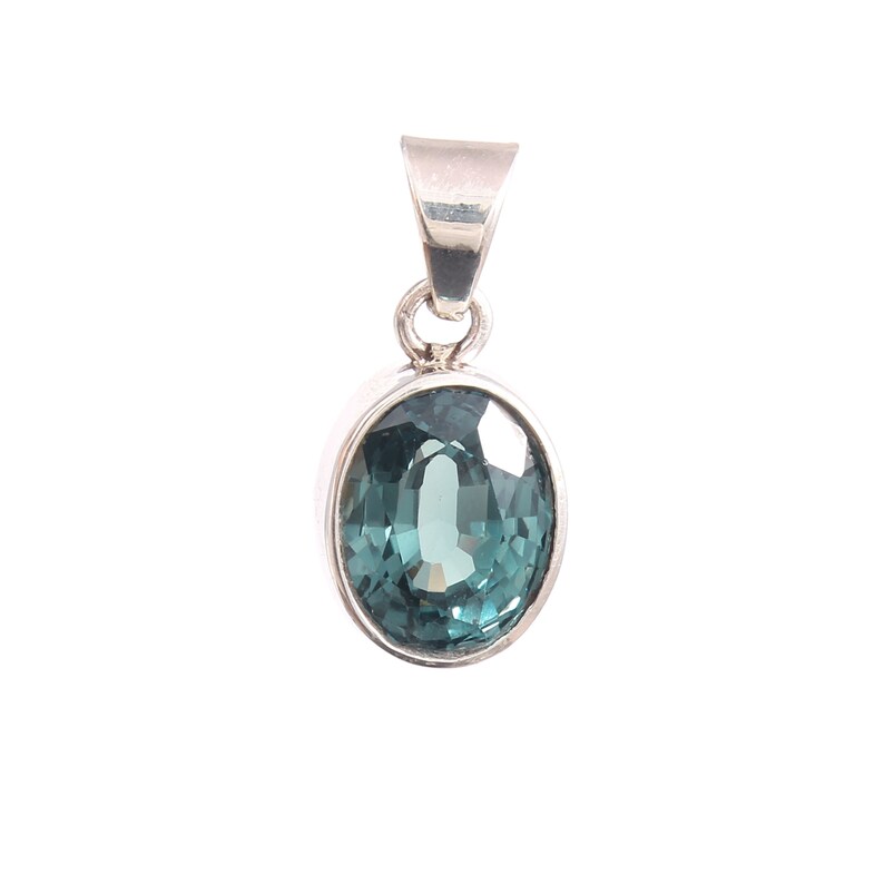Valentine Gift Natural Pariba Blue Green Tourmaline Oval Gemstone Pendent,Handmade Silver Pendent,925 Sterling Silver Pendent Gift for her