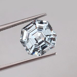 AAA 11x11 MM Flawless Brazilian Aquamarine Asscher Cut Loose Gemstone, Excellent Quality Aquamarine Ring And Jewelry Making Gemstone