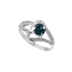 AAA 6x6 MM Flawless Indicolite Blue Green Tourmaline Round Gemstone Ring 925 Sterling Silver Ring Wedding Ring Engagement Ring For Her