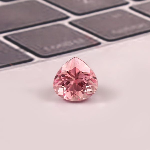 AAA Ceylon Padparadscha Sapphire: 4.60 CT Heart Cut Loose Gemstone