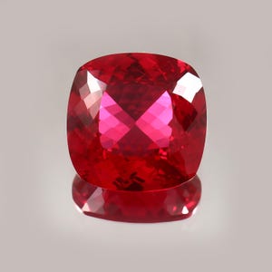 AAA 24x24 MM Flawless Mozambique Blood Red Ruby Cushion Loose Gemstone Cut, 67.40 CT Nice Luster Quality Ruby Ring And Jewelry Making Cut