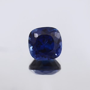 AAA 7x7 MM Flawless Ceylon Royal Blue Sapphire Loose Cushion Gemstone Cut, Fine Quality Sapphire Ring & High Jewelry Making Gemstone Cut