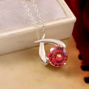 AAA Ceylon Padparadscha Sapphire Round Charm Pendant, 10x10 MM Sapphire Round Gemstone Cut, Pendant For Her Birthday Day, Valentine Gift
