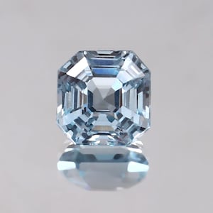 AAA Flawless Brazilian Aquamarine Asscher Cut Loose Gemstone, 10x10 MM Excellent Quality Aquamarine Ring And Jewelry Making Gemstone
