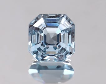 PIERRE PRÉCIEUSE CERTIFIÉE octogonale saphir bleu royal naturel 3,20 ct