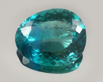 115.40 Ct Bi-Color Ceylon Sapphire Gemstone: 35x28 MM Fancy Cut