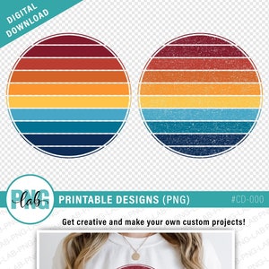 Retro Circle background design / round sublimation circle design / grunge retro circle background / digital design, PNG Digital Download