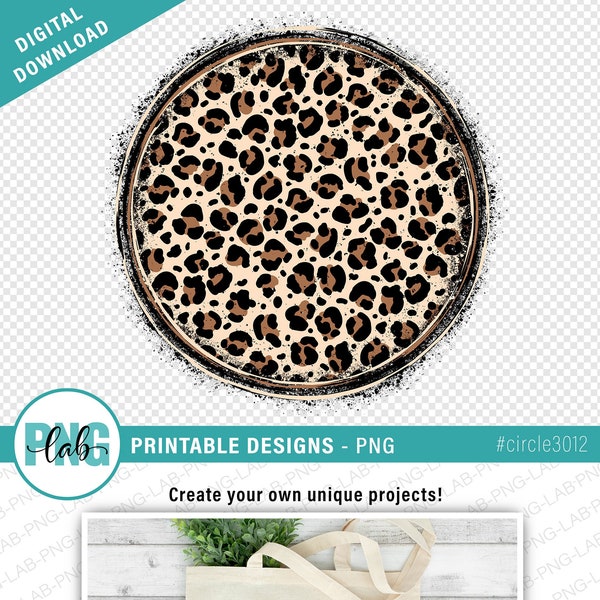 Animal Print Circle - Printable PNG design / circle background PNG / background splash / printable design, sublimation design, clip art