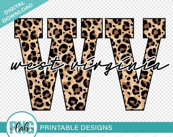 State Names, WV West Virginia / WV West Virginia druckbares png Design - WV West Virginia, Sublimation Design / png Digital Download