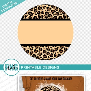 Animal Print Circle Design / round printable sublimation circle design / circle background digital design, PNG Digital Download
