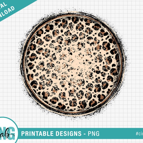 Animal Print Circle - Printable PNG design / circle background PNG / background splash / printable design, sublimation design, clip art