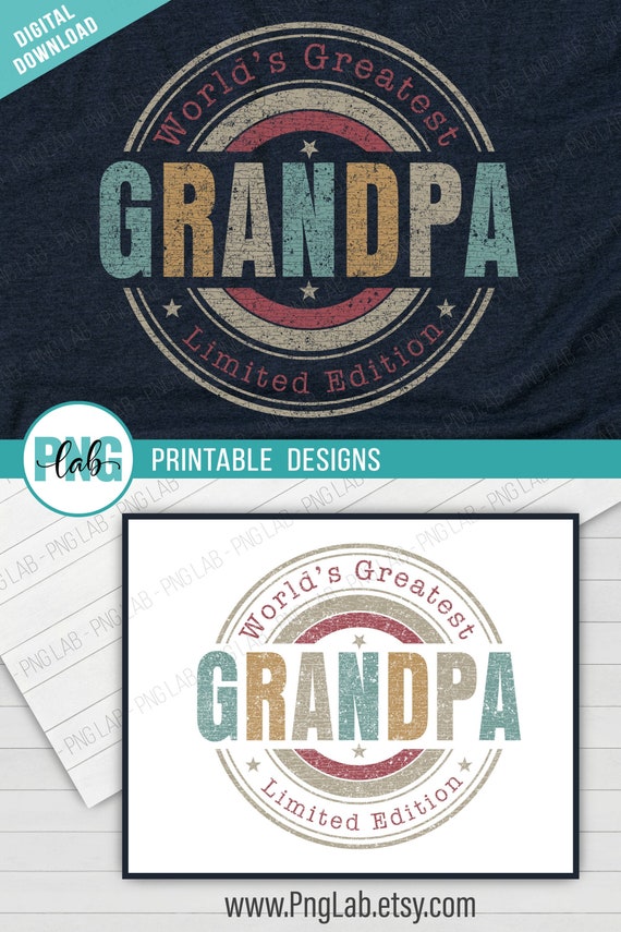 World's Greatest Grandpa / PNG design - Printable t-shirt Design / Printable PNG design / Grandpa tshirt design / Digital Download