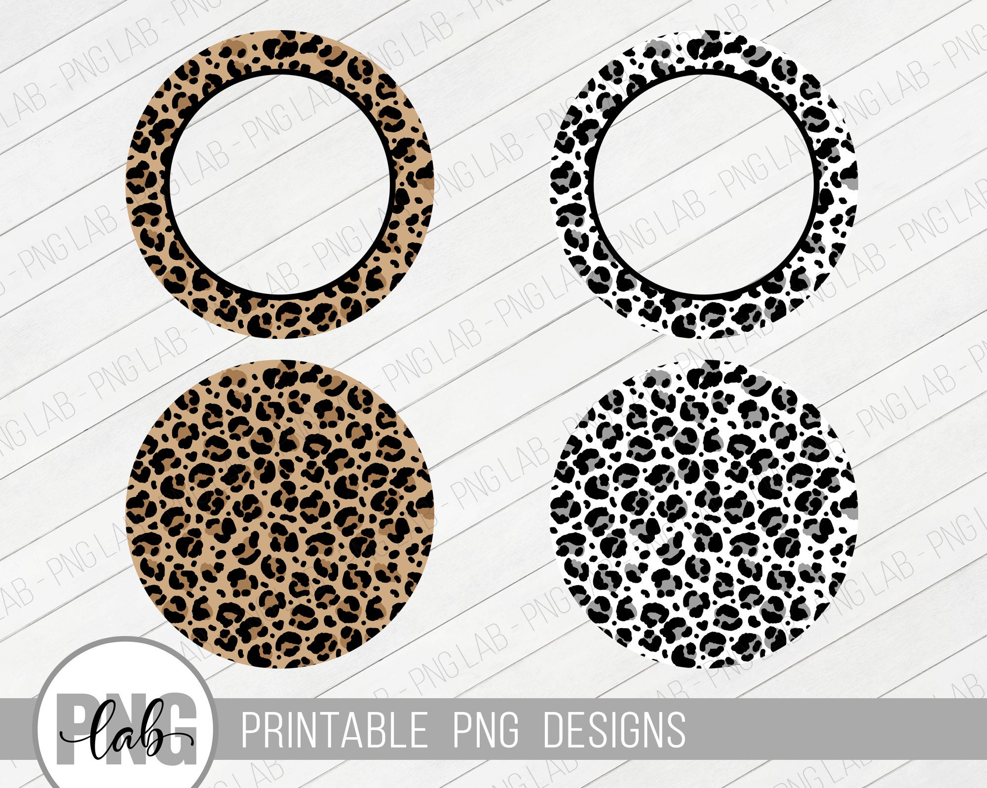 Download Animal Print Circles And Borders Png Clip Art Cheetah Etsy