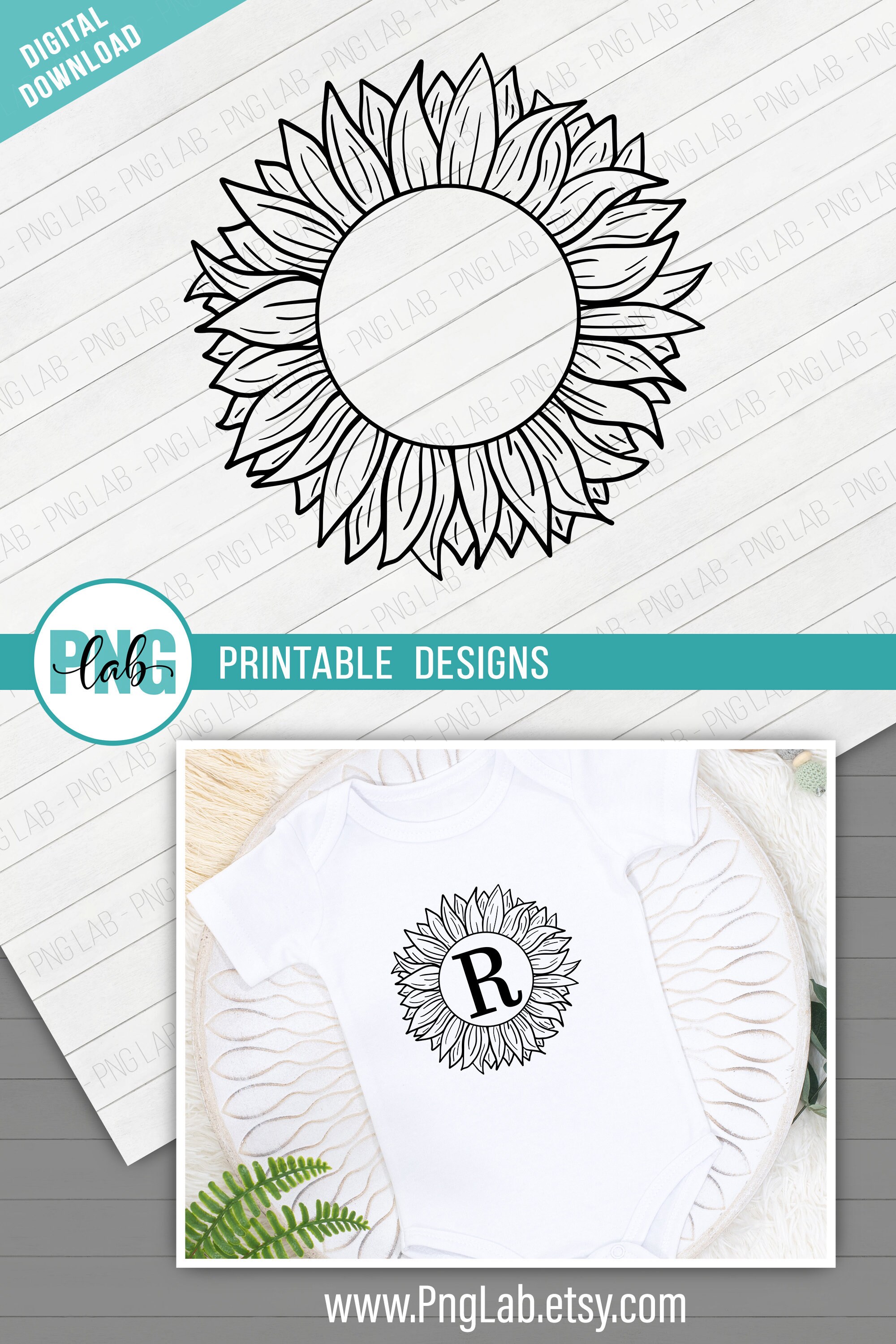 Black and White Sunflower Drawing Art Graphic by Graphic Wanderings ·  Creative Fabrica
