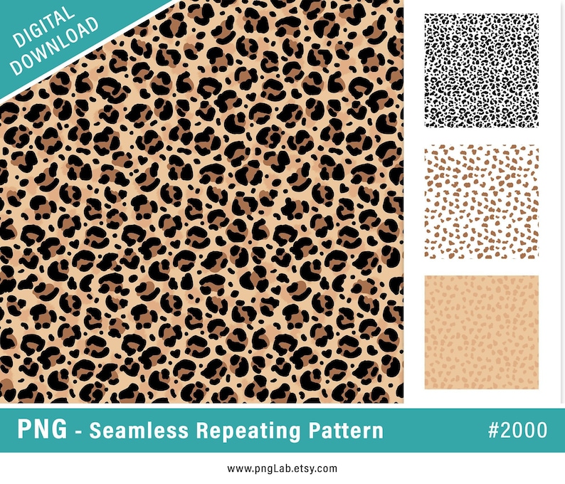 May include: A seamless repeating pattern featuring a leopard print design. The pattern is in shades of brown, black, and beige. The pattern is perfect for use in a variety of projects, such as fabric, wallpaper, and wrapping paper.