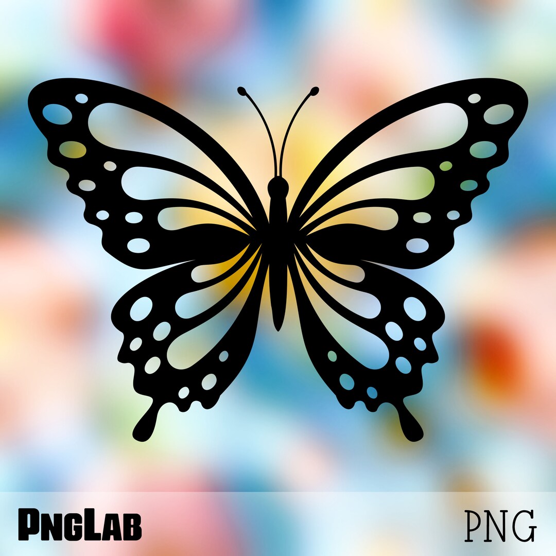Butterfly PNG Clip Art Png Butterfly Outline - Etsy