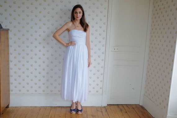 Overvloed Fantasierijk weefgetouw Witte lange geplooide strapless jurk // Vintage witte jurk - Etsy Nederland Overvloed Fantasierijk weefgetouw Witte lange geplooide strapless jurk // Vintage witte jurk - Etsy Nederland