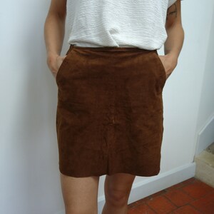 Jupe Daim Marron Etsy UK