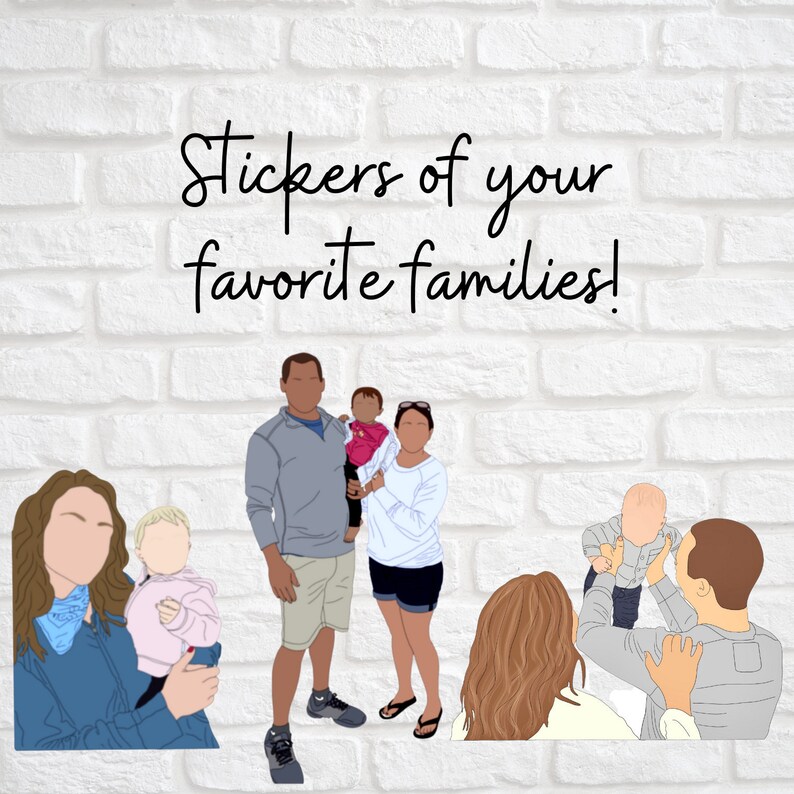 Family Stickers Custom Sticker Made to Order Sticker Personalized Sticker