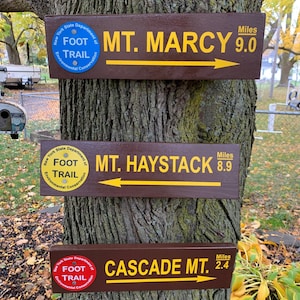 Adirondack Mountain Trail Sign