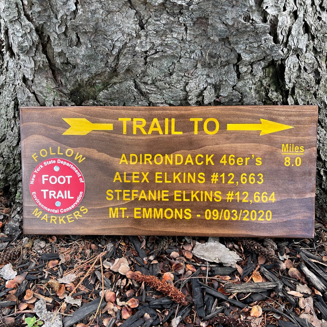 Rustic Adirondack Mountain Trail Head Sign - Etsy