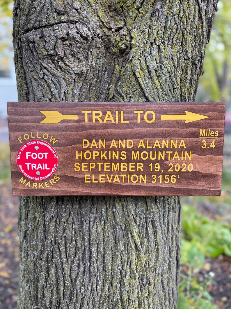 Rustic Adirondack Mountain Trail Head Sign | Etsy