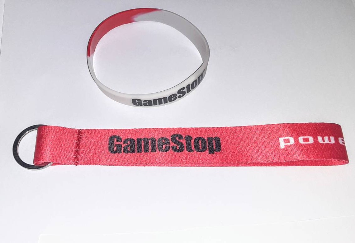 Gamestop Promo Keychain Lanyard & Wristband Bracelet Power to Etsy