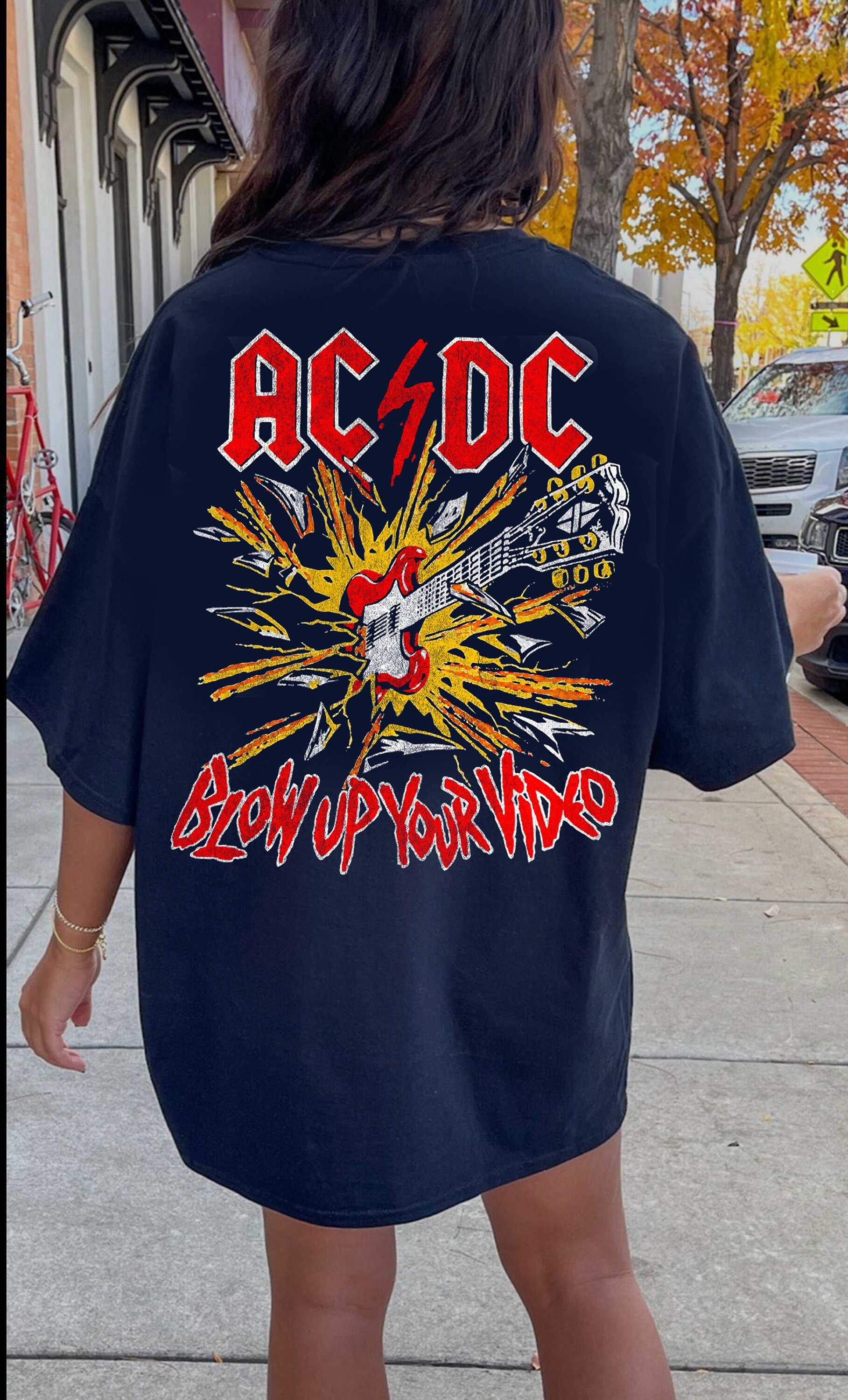 Vintage ACDC 1980 Tour Tee,ac/dc Blow Up,rock Music,, Back in Black ...