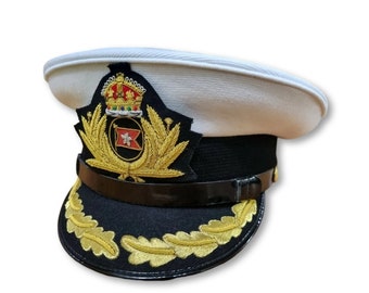 ROYAL MARINE Ship White Star Line Hats TITANIC Captain Smith Hat, White and Black Colour