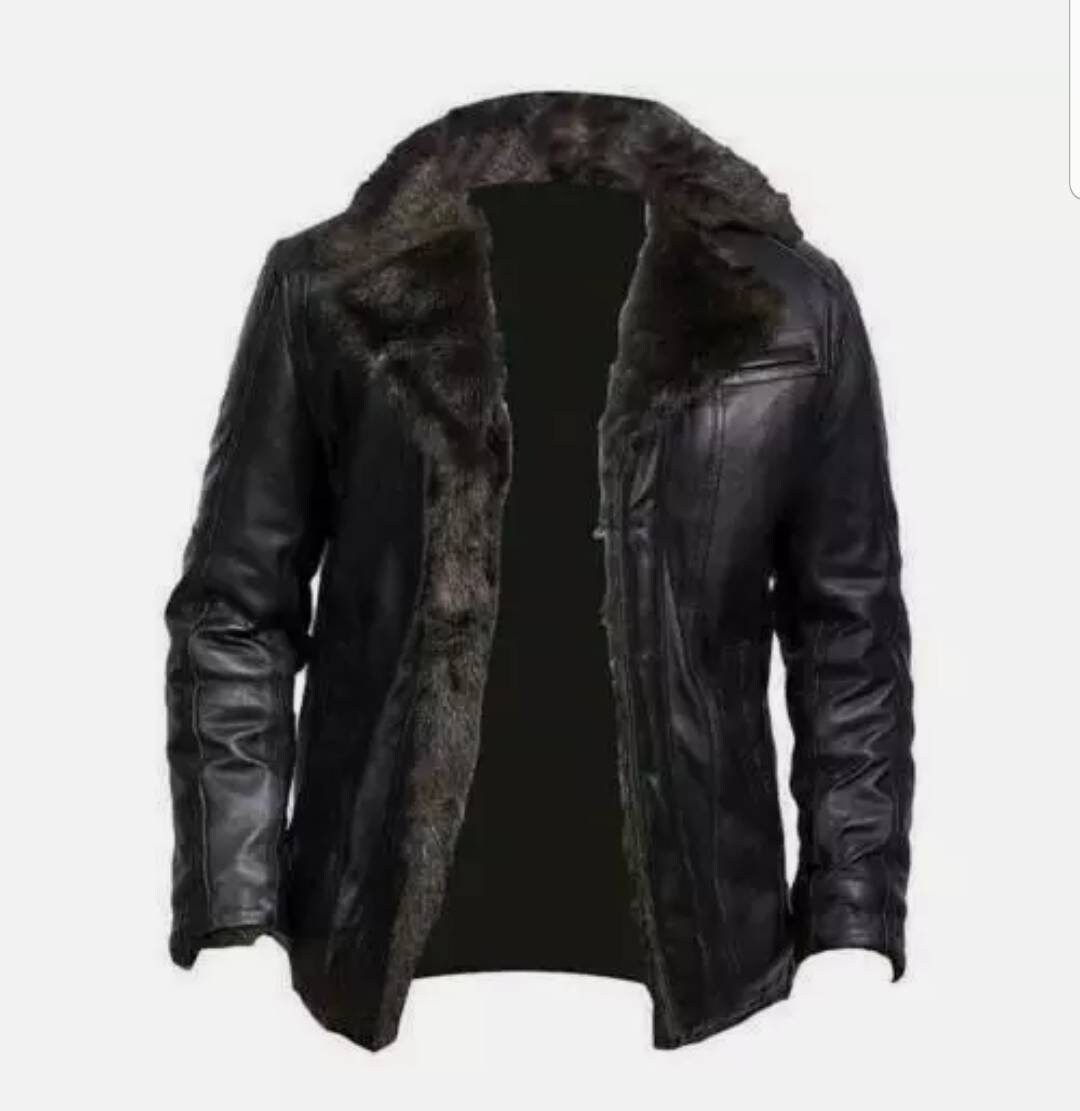 Mens Aviator Shearling Bomber Black Genuine Sheepskin Leather - Etsy