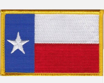 50 Pcs Texas USA State Flag (G) Embroidered Patches 3.5"x2.25" iron-on