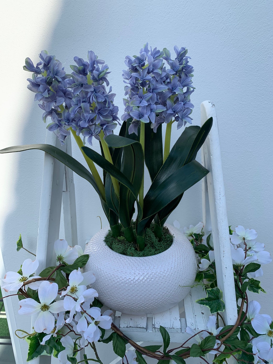 Artificial hyacinth vase display Etsy