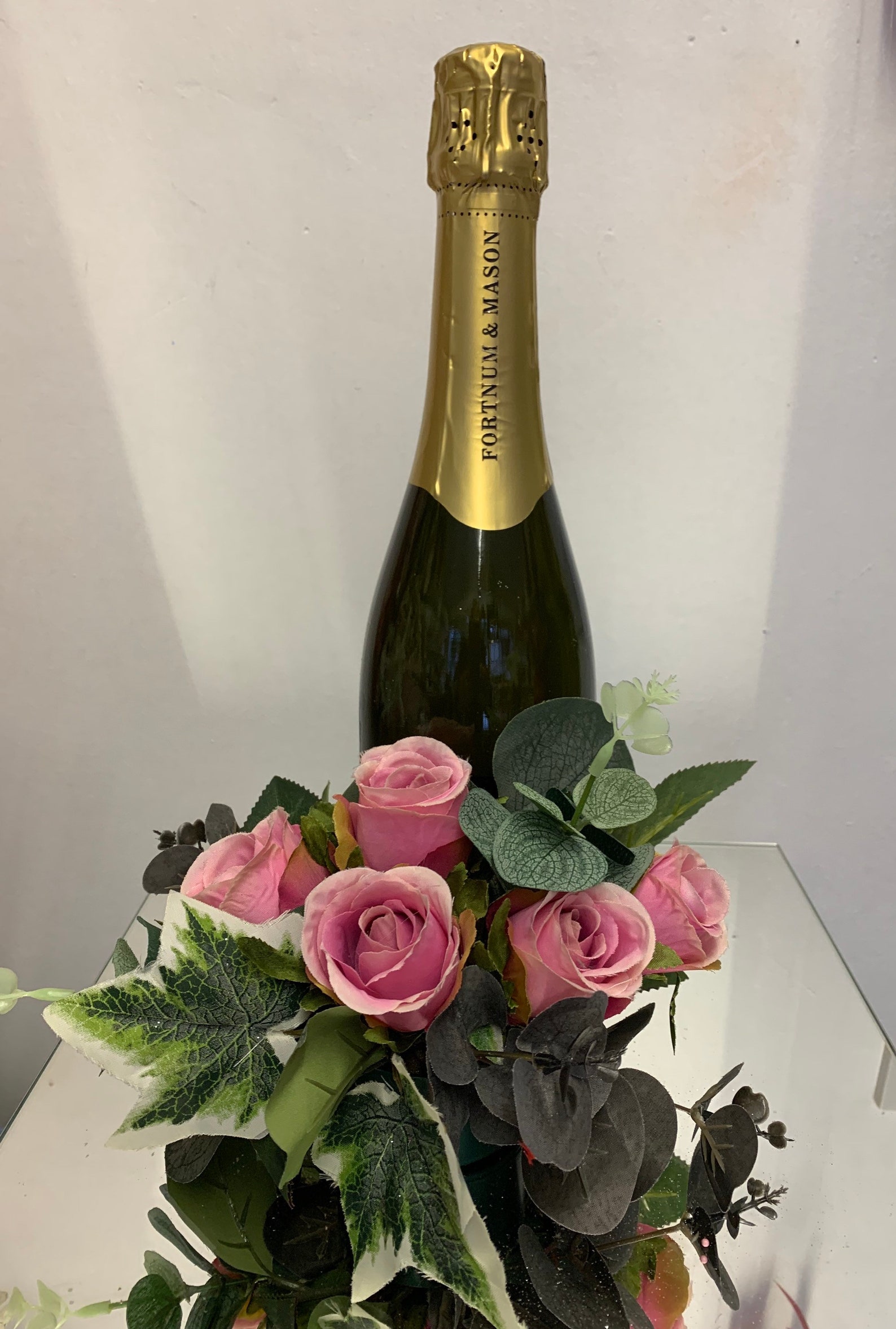 Silk flower Champagne bottle bouquets Etsy