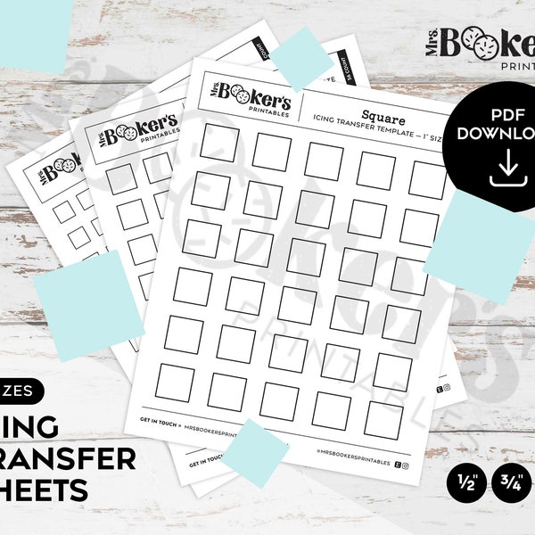 Royal Icing Transfer Pdf - Etsy