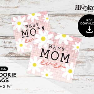 Etykiety na prezent na Dzień Matki, Najlepsza Mama Na Świecie, Etykiety na ciasteczka 2" i 2,5", Etykiety kwadratowe, Pobieranie cyfrowe, PDF, Opakowanie na ciasteczka, Wydrukowane ciasteczka