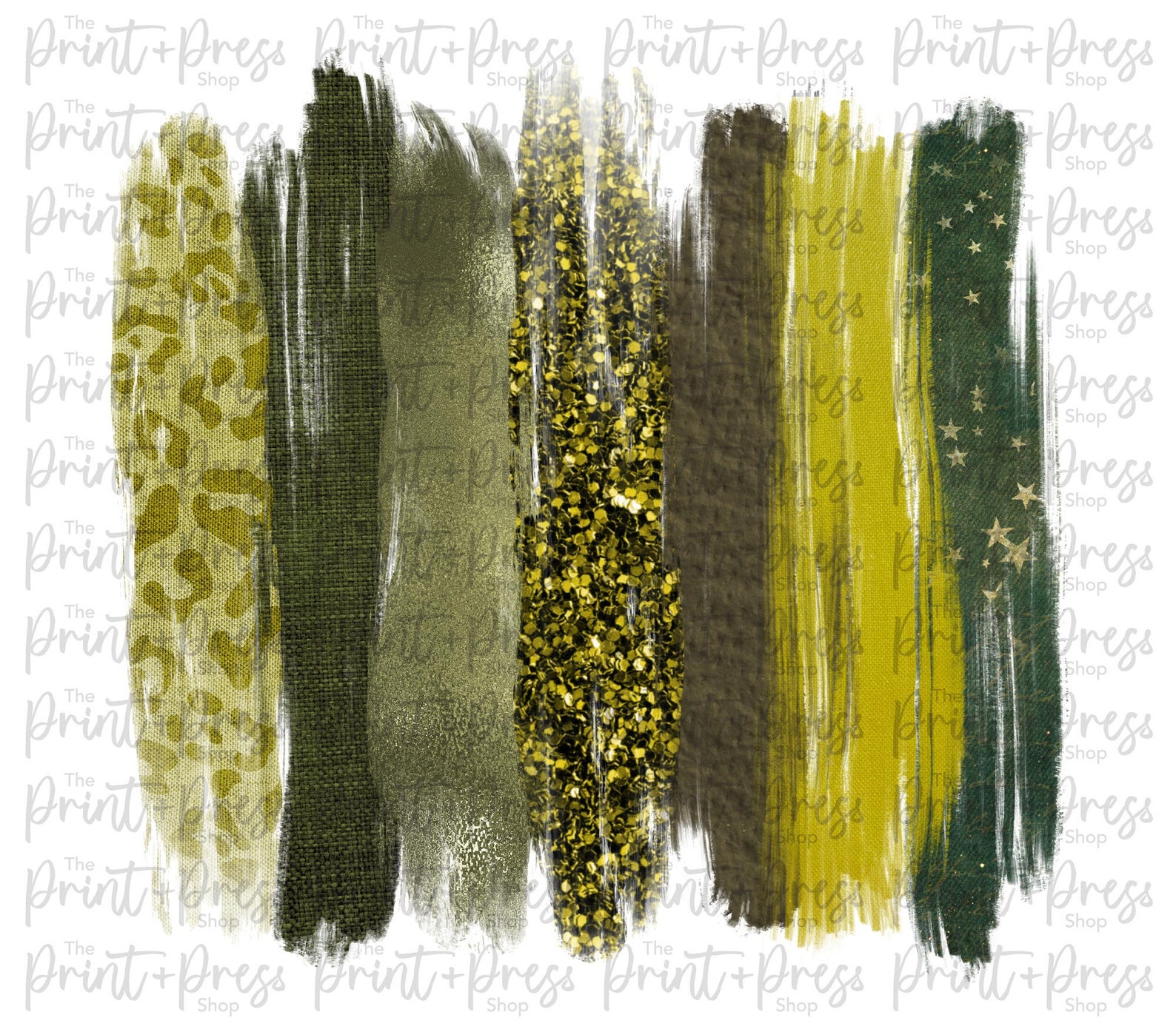 Sublimation Design Background Olive Green Brushstrokes PNG Etsy