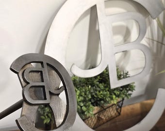 Custom Branding Iron + Matching Metal Brand Sign – Personalized Ranch or Business Logo Set