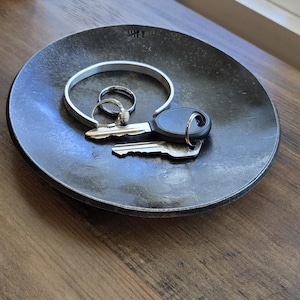 Personalized Hand-forged Iron Key Bowl: Rustic Anniversary Catchall ...