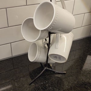 Rustic Coffee Mug Tree for Kitchen Organization