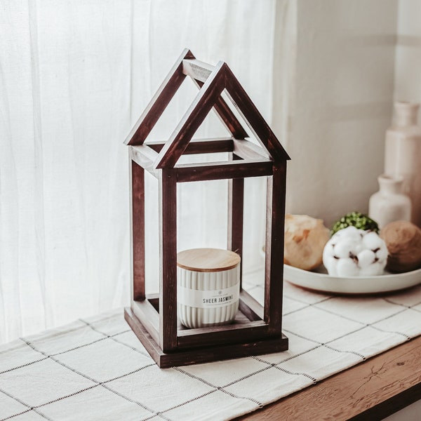 House Lantern | Rustic Decorative Indoor Lanterns | Wedding Lantern Centerpiece | Candle Holder Lantern | Housewarming Gift